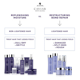 Alterna ingredient label displaying caviar extract and bond-enforcing technology