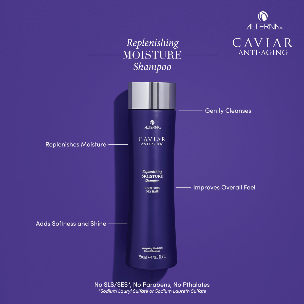 Alterna back label close-up highlighting ingredients and benefits