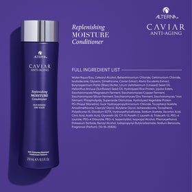 Alterna caviar paired with matching shampoo on shelf showing routine synergy benefit
