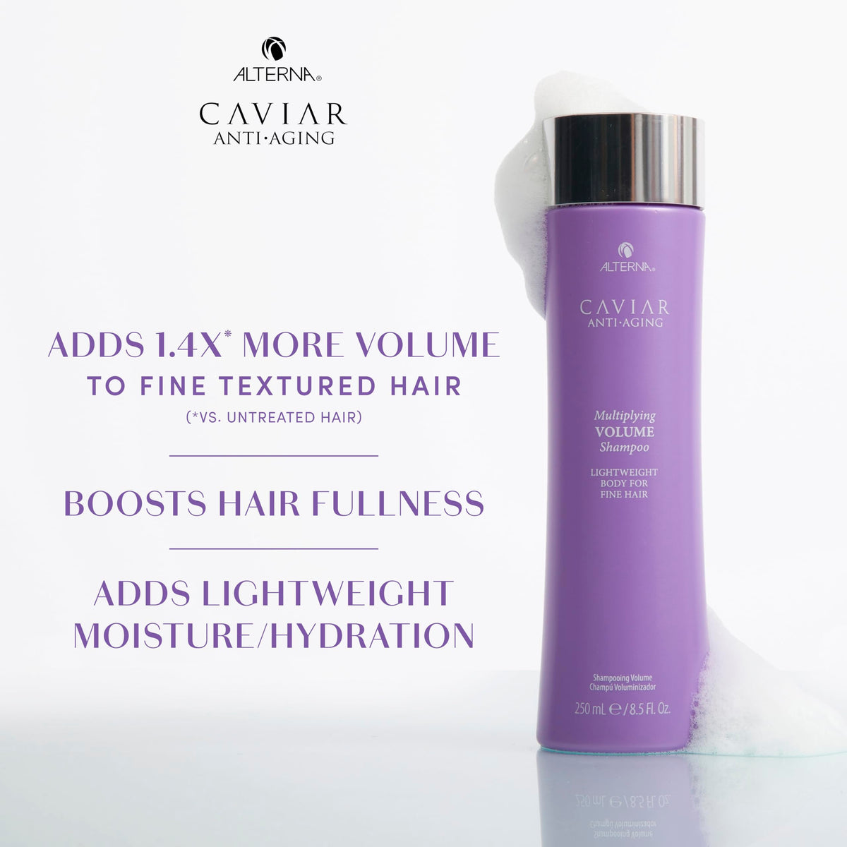Alterna shampoo being dispensed in hand for easy application