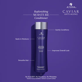 Alterna caviar conditioner texture close-up on hand demonstrating rich creamy emollient