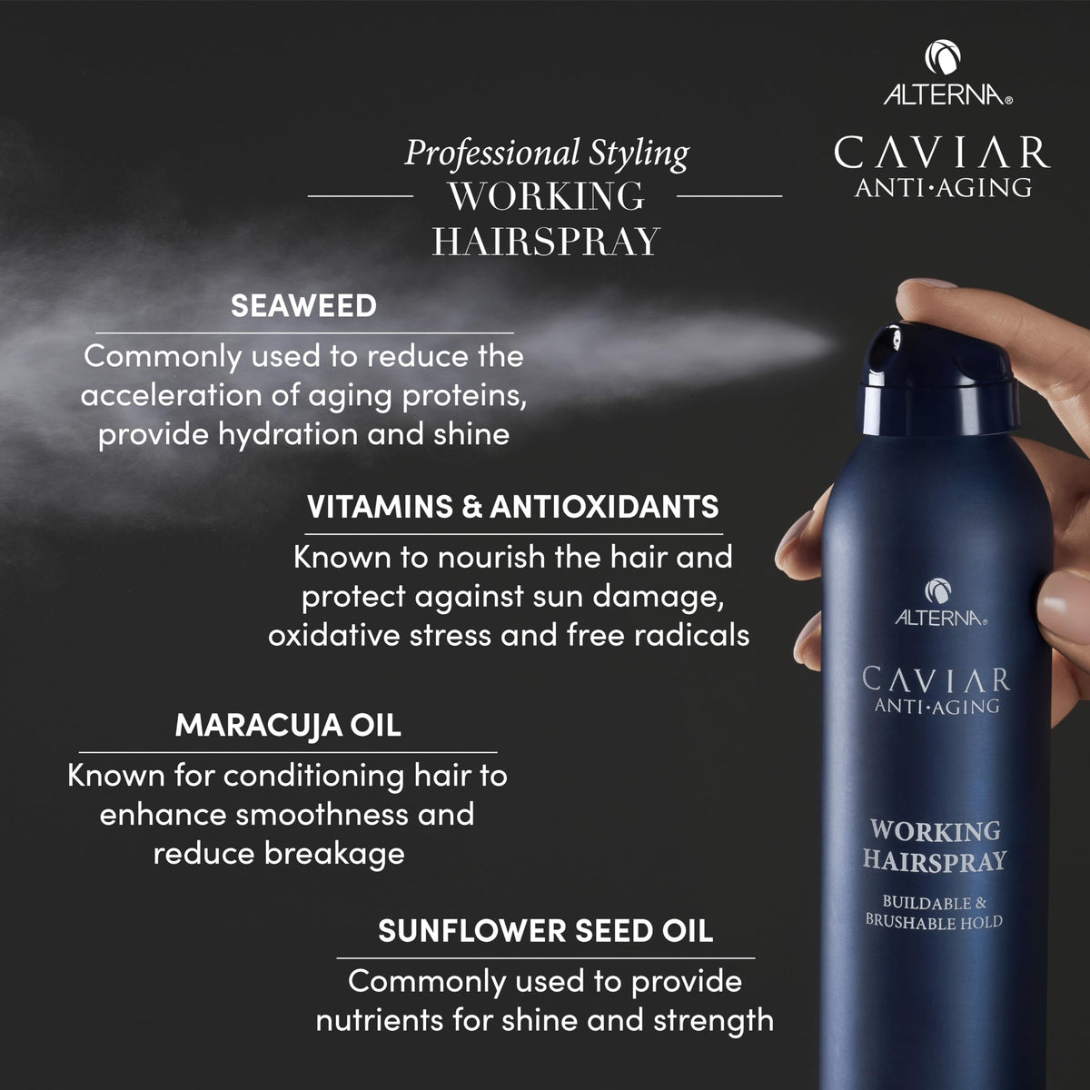 Alterna bottle in hand to show travel scale and convenient portability benefit