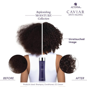 Alterna hair after use lifestyle photo showing smoother shinier hair benefit