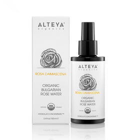 Alteya Organics close-up spray nozzle misting for even facial application and hydration