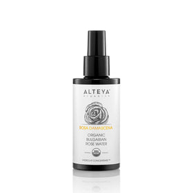 Alteya Organics front bottle in Miron glass showing premium packaging and protection