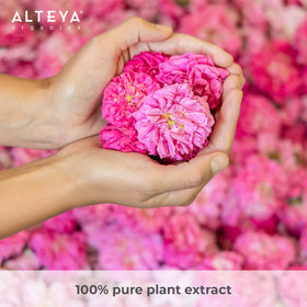 Alteya Organics mist refreshing hair strands to add lightweight hydration and scent