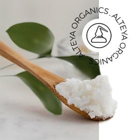 Alteya Organics close-up of glass jar label highlighting organic certification benefit