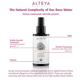 Alteya Organics bottle held in hand to show 100 mL size and travel-friendly convenience