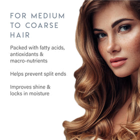 ALURAM conditioner being applied in shower for softer, more manageable hair