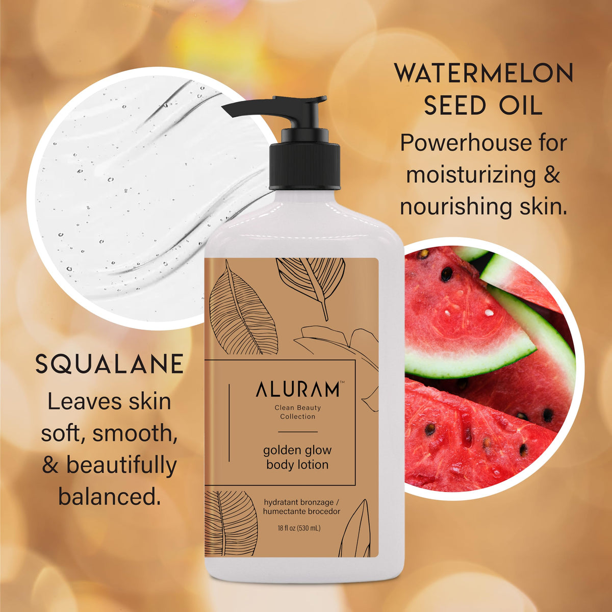 ALURAM applying lotion on arm for buildable natural tan