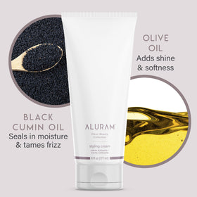 ALURAM before and after image demonstrating frizz reduction benefit