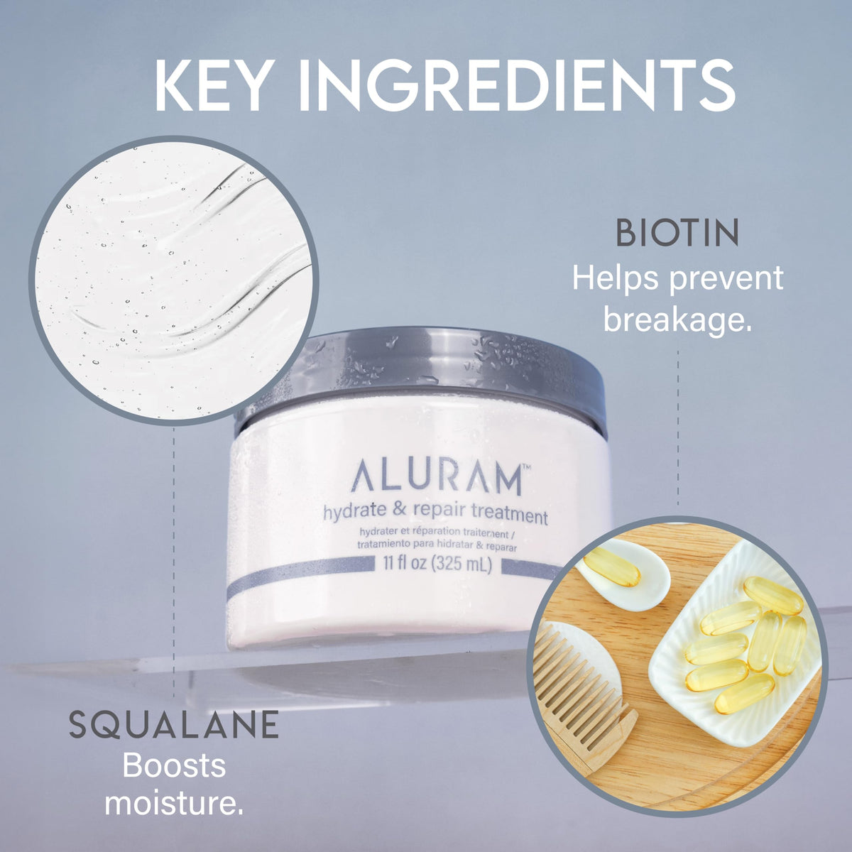 ALURAM before and after images illustrating reduced brassiness and brighter silver tones
