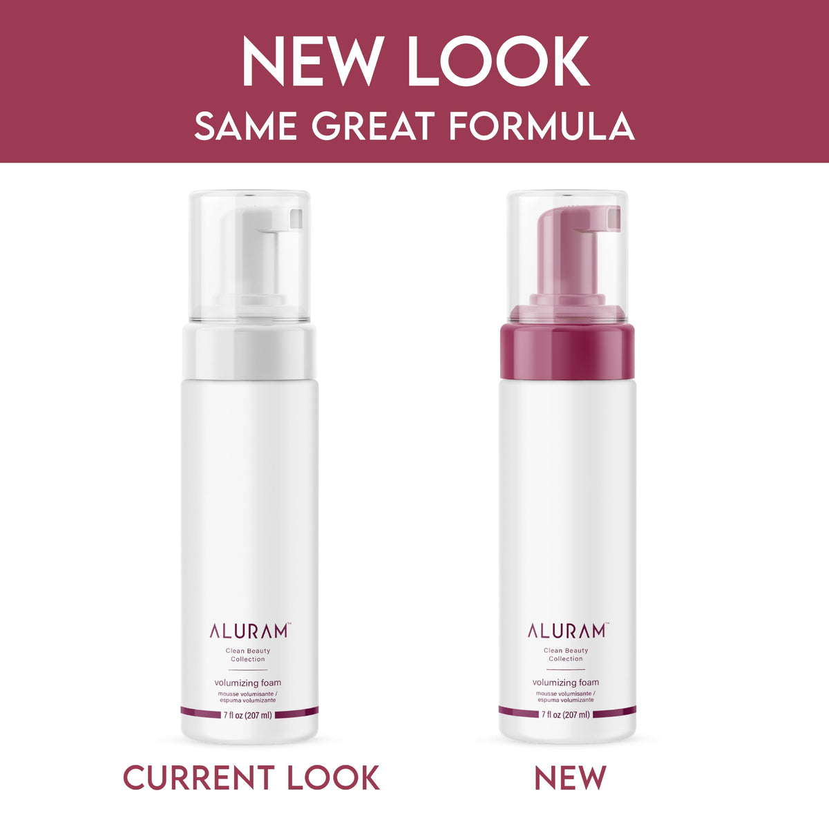 ALURAM foam texture dispensed from pump demonstrating airy consistency