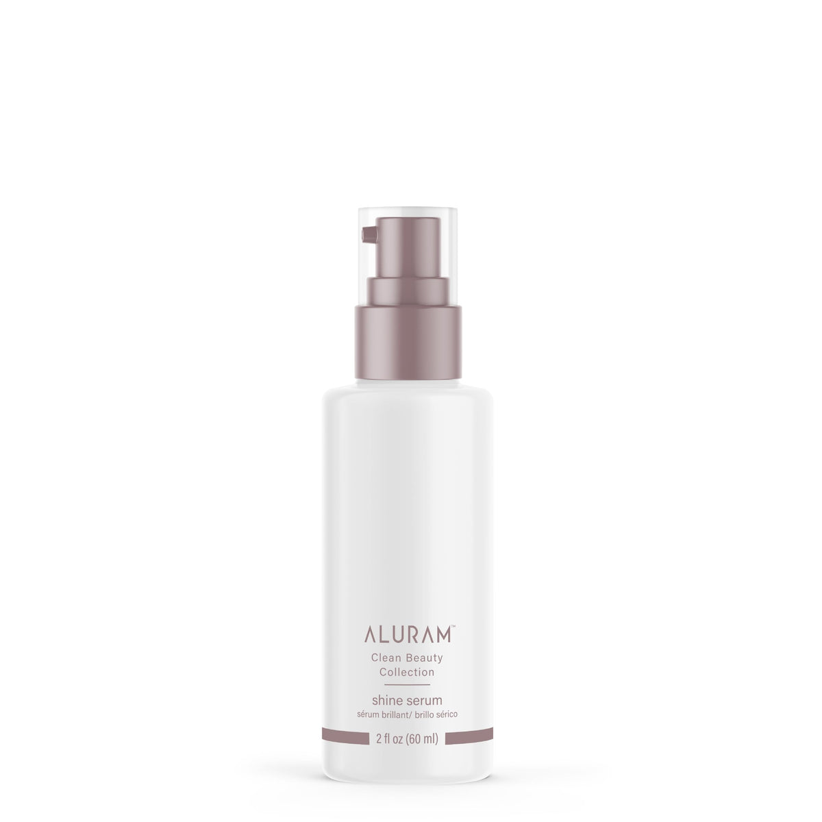 ALURAM front bottle showing sleek packaging and instant shine benefit