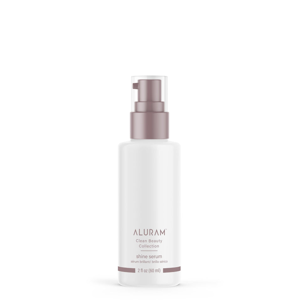 ALURAM front bottle showing sleek packaging and instant shine benefit