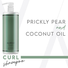 ALURAM pump and label detail emphasizing easy dispensing and ingredient highlights