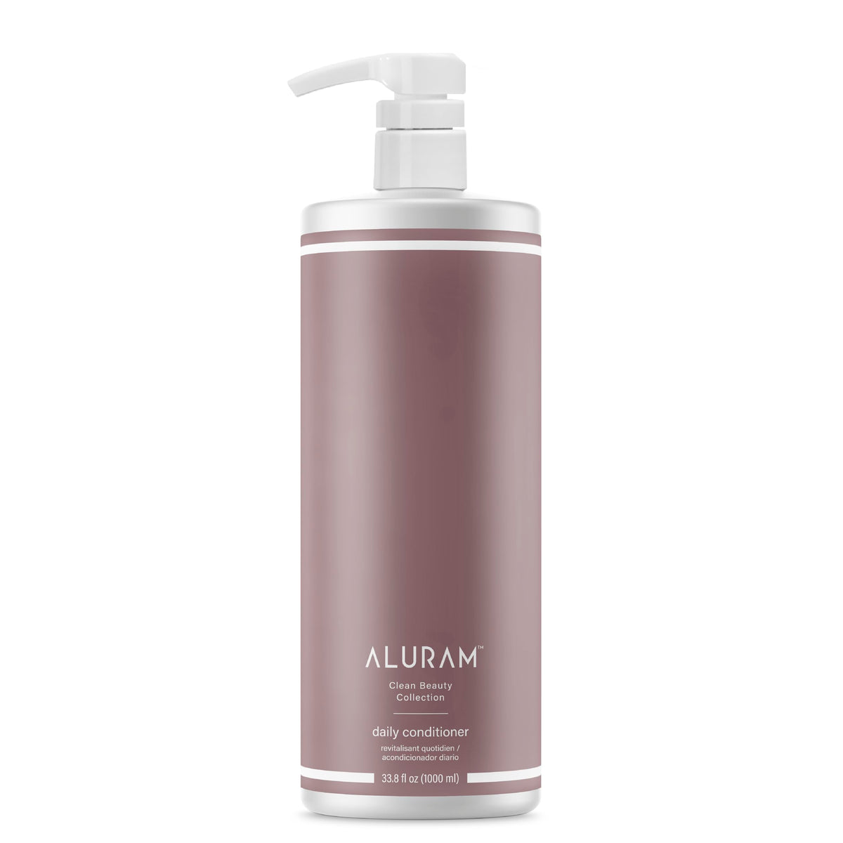ALURAM front packaging showing 33.8 oz bottle and hydration benefit