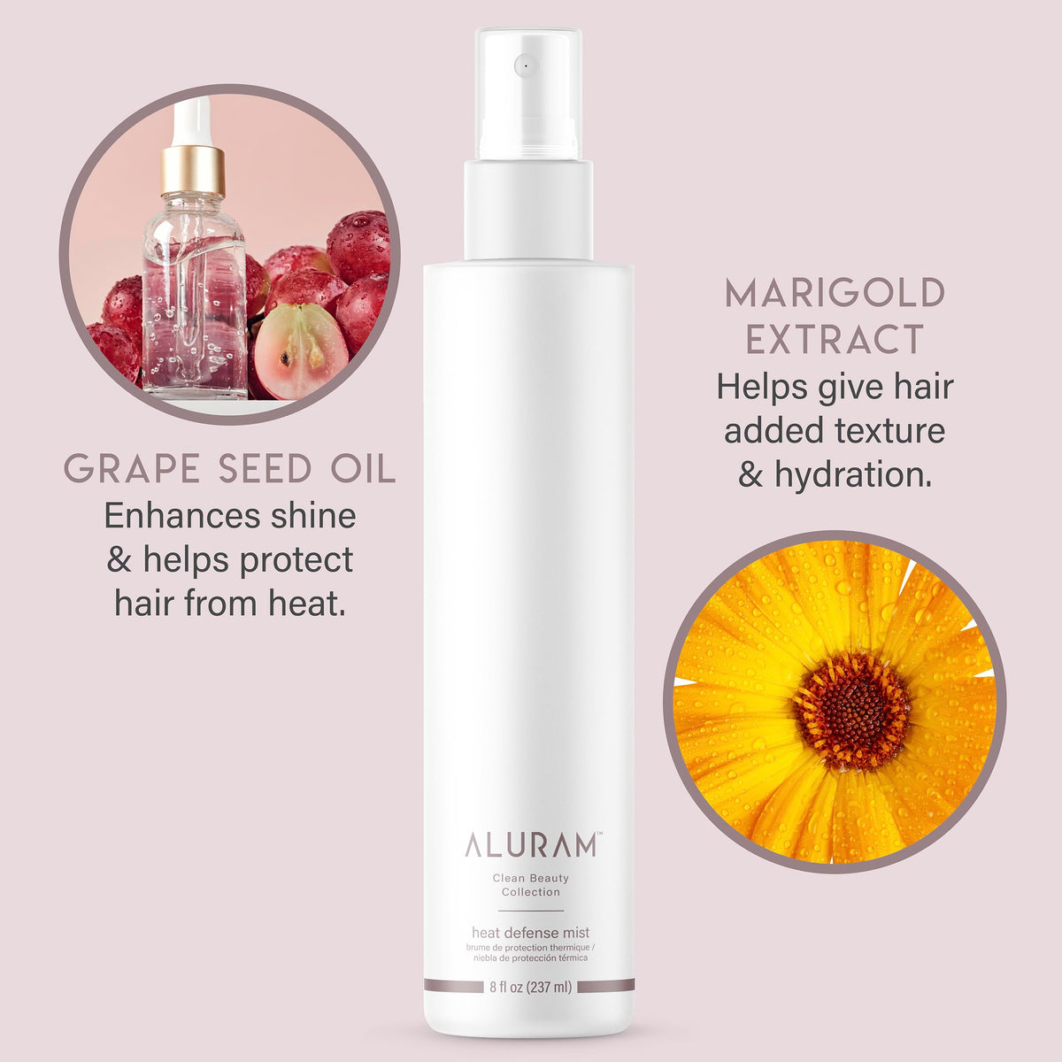 ALURAM application on damp hair showing detangling and ease of styling benefits