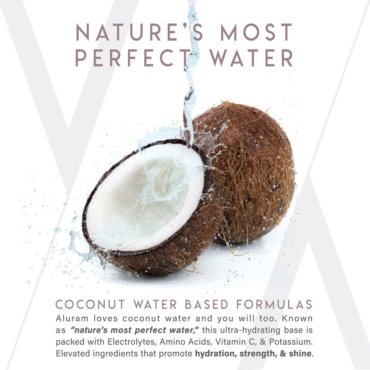 ALURAM conditioner applied to hair mid-lengths showing lift benefit