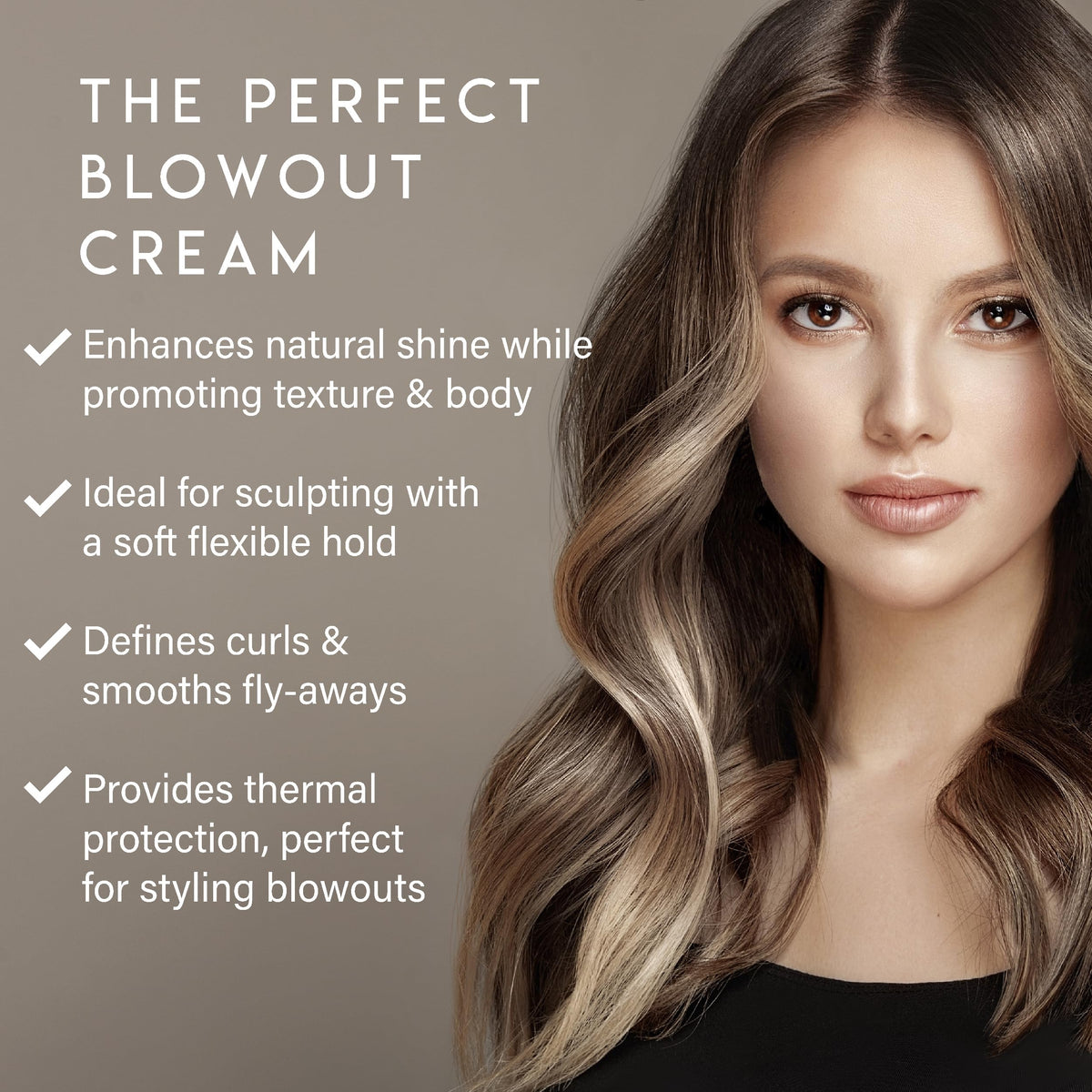 ALURAM model applying styling cream to hair for controlled styling