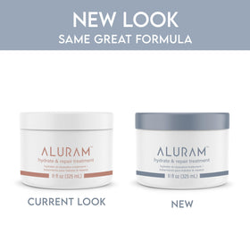 ALURAM creamy purple treatment pouring texture closeup to show rich, toning consistency and hydration