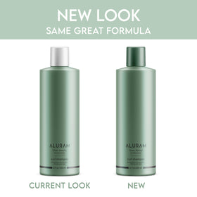 ALURAM shampoo texture on hand, demonstrating smooth coconut-water hydration