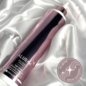 ALURAM dispensing glossy texture from pump highlighting lightweight finish