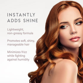 ALURAM applying serum to hair ends demonstrating frizz control