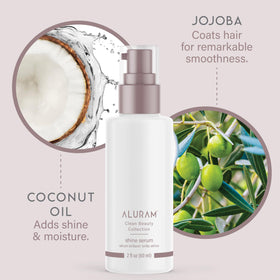 ALURAM 2 fl oz bottle beside hand showing travel-friendly size benefit