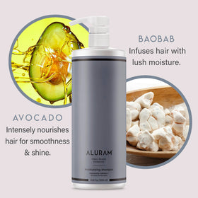 ALURAM bottle in hand size comparison showing travel and value benefit