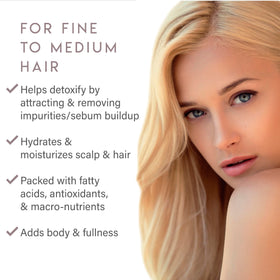 ALURAM shampoo foam texture with coconut water illustrating gentle cleansing benefit