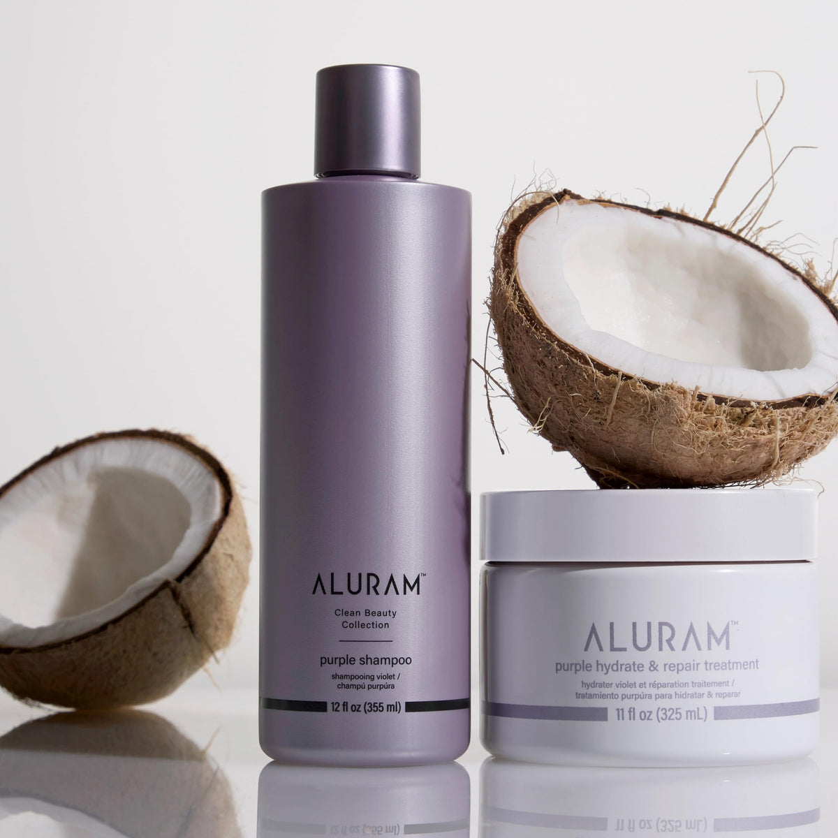 ALURAM creamy purple foam texture highlighting toning pigment