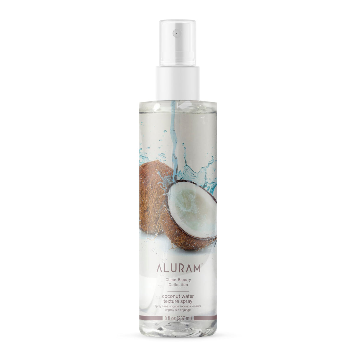 ALURAM front packaging showing bottle and coconut graphic, conveys hydration benefit