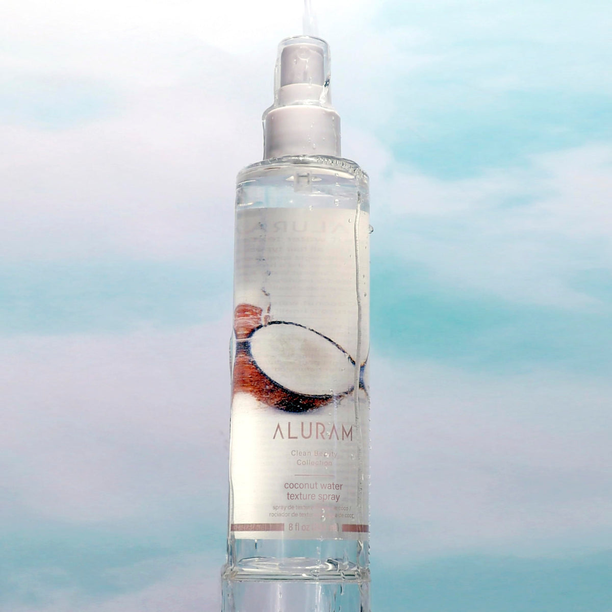 ALURAM spray action misting from nozzle, demonstrates easy application benefit