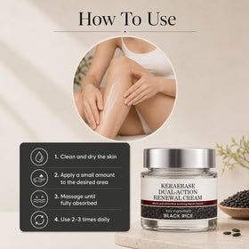 ALVORIA before and after skin sample illustrating improved texture over time