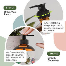 AMAAR bottle held in hand to show 8 oz scale and travel-friendly size