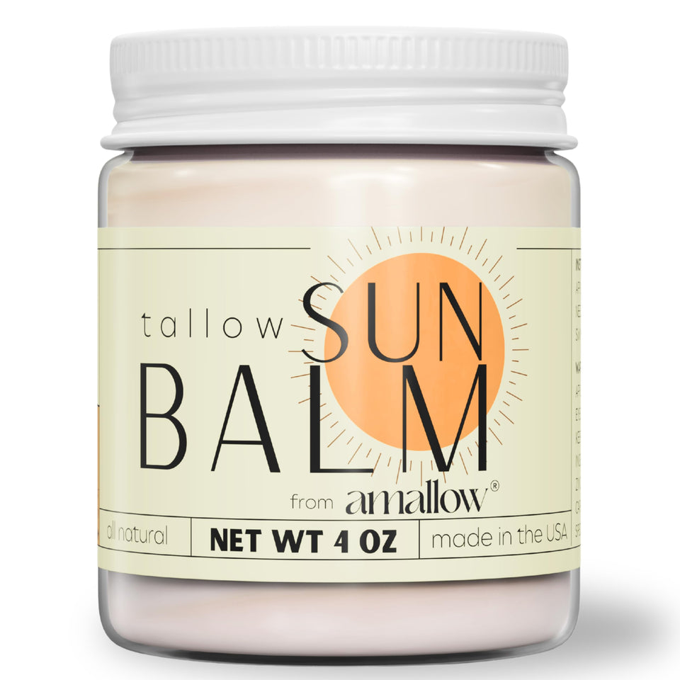 Amallow front jar showing product label and natural packaging advantage