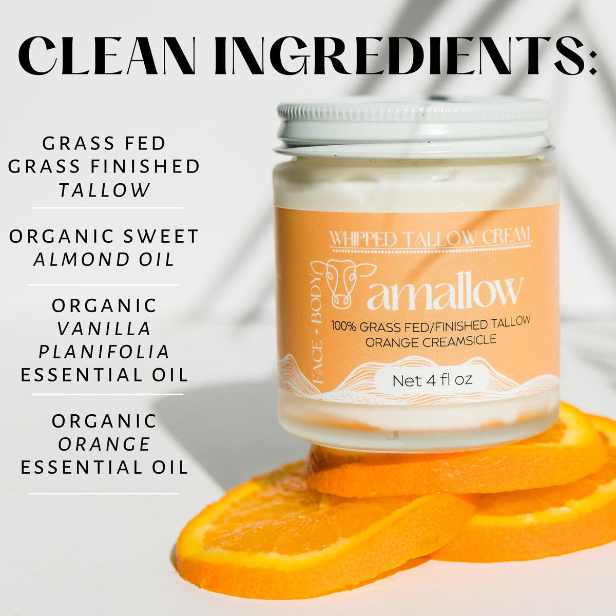 open top view of Amallow jar revealing product inside to show creamy consistency