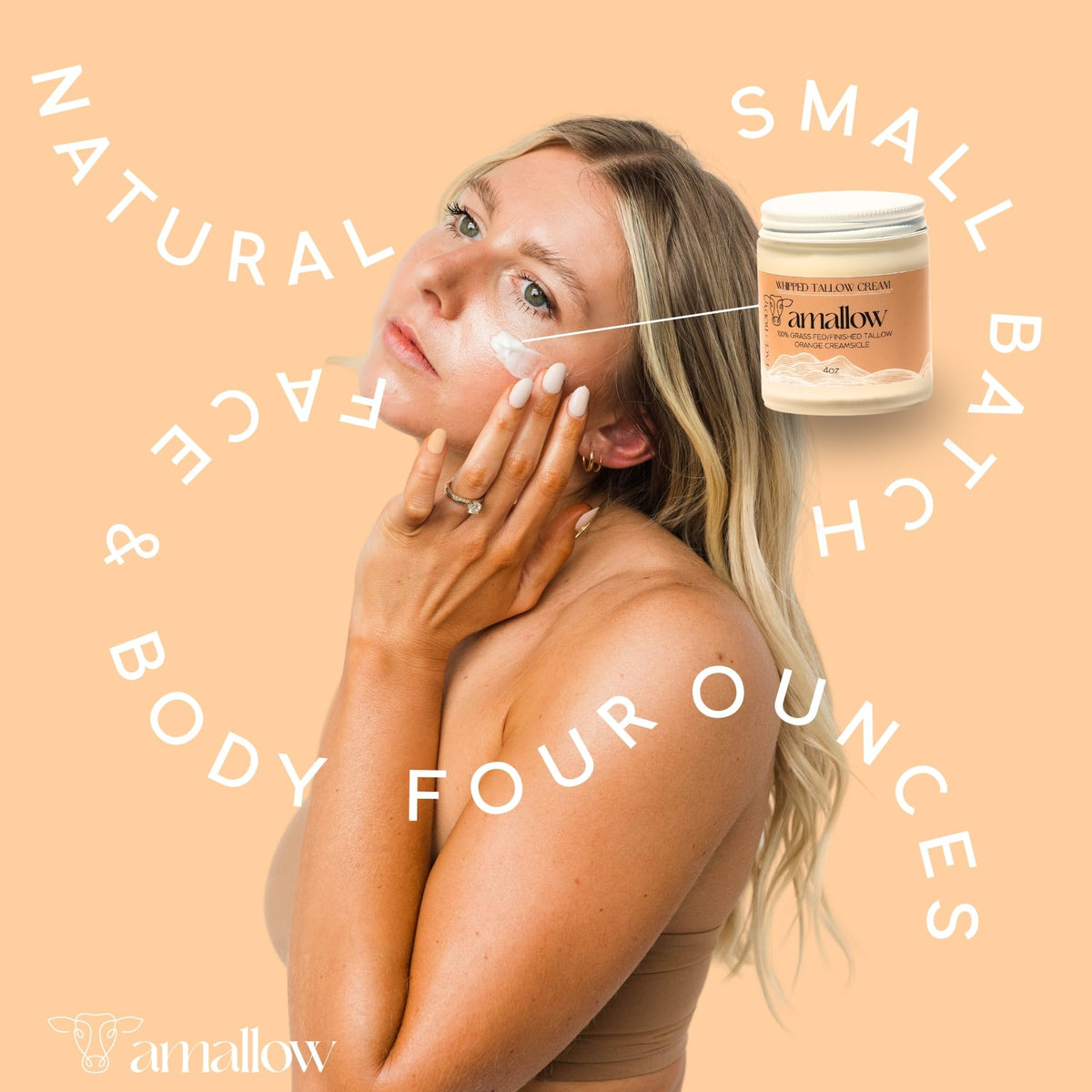 Amallow jar on bathroom shelf in a bright setting conveying daily skincare routine benefit