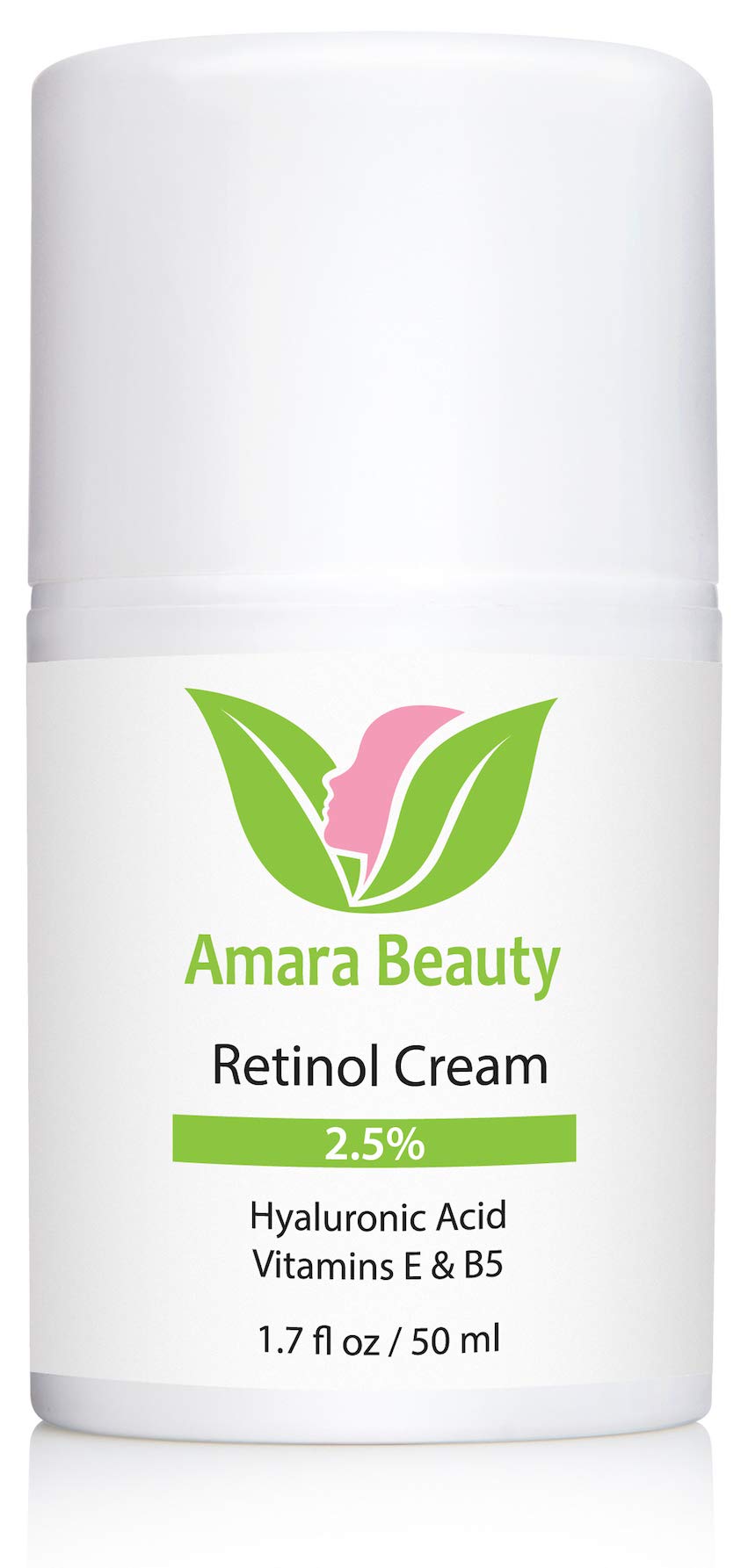 Amara Beauty retinol cream applied on hand demonstrating smooth spread and moisturizing feel