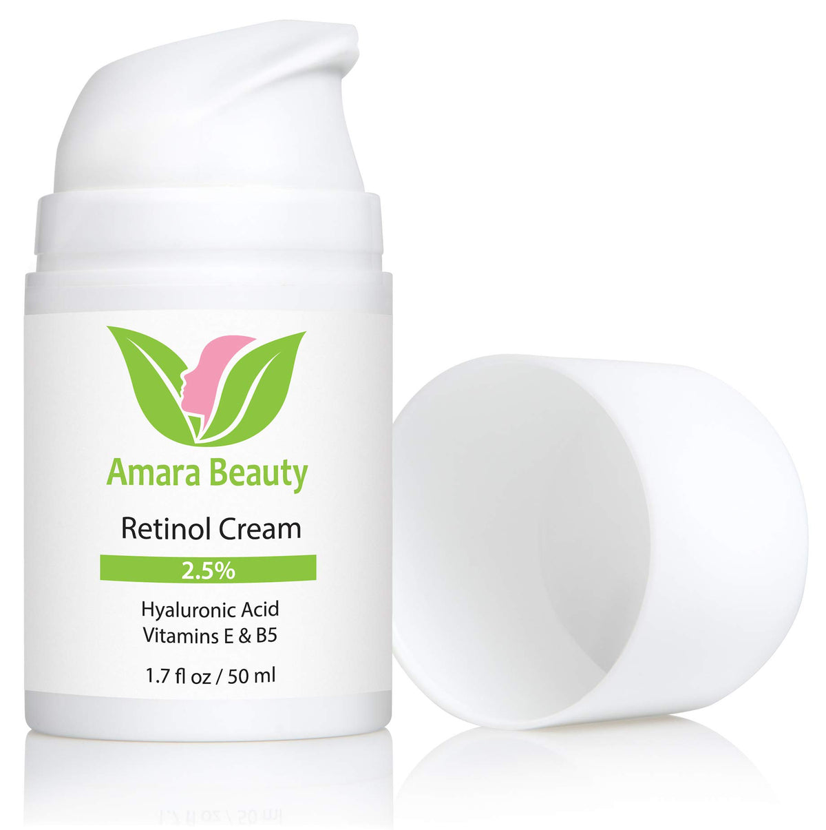 Amara Beauty retinol cream texture close-up revealing creamy consistency and hydration