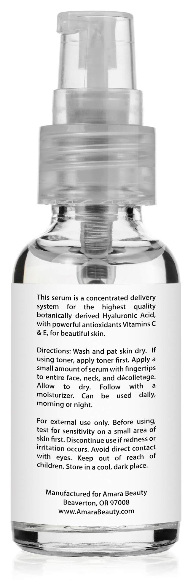 Amara Beauty serum drop on skin showing lightweight texture and quick absorption benefit