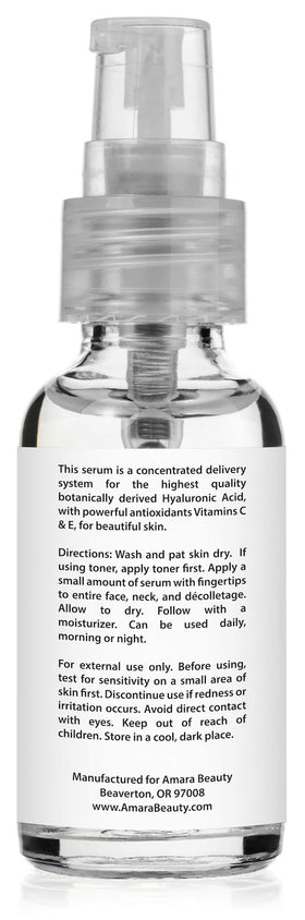 Amara Beauty serum drop on skin showing lightweight texture and quick absorption benefit