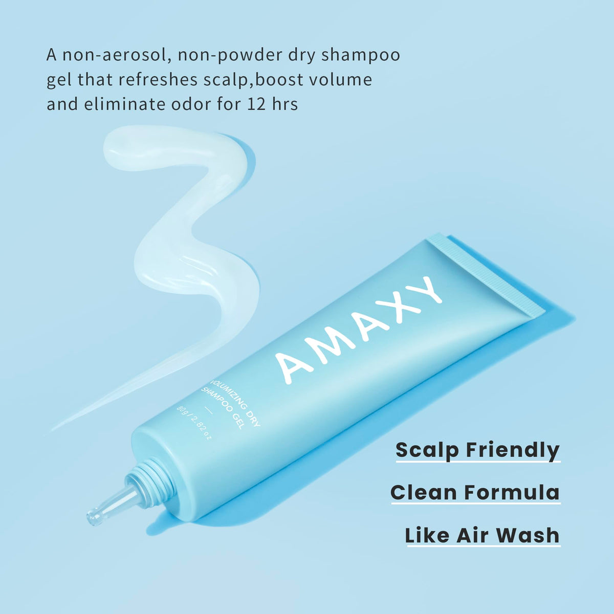 AMAXY close-up of gel texture illustrating lightweight, non-powder formula