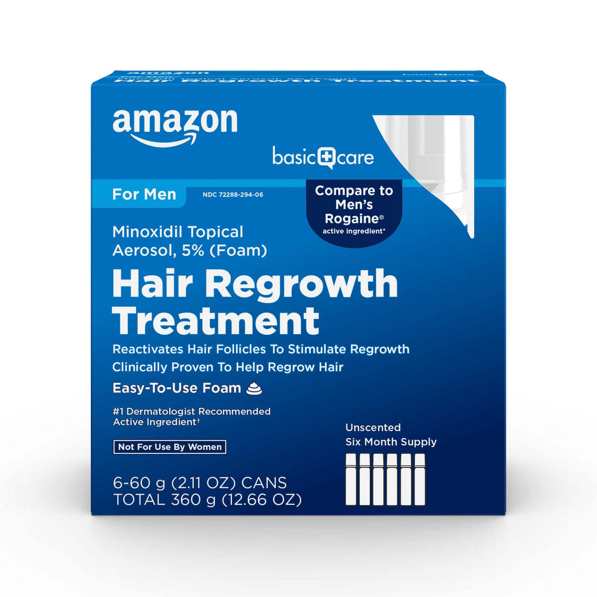 Amazon Basic Care front packaging showing product and unscented benefit