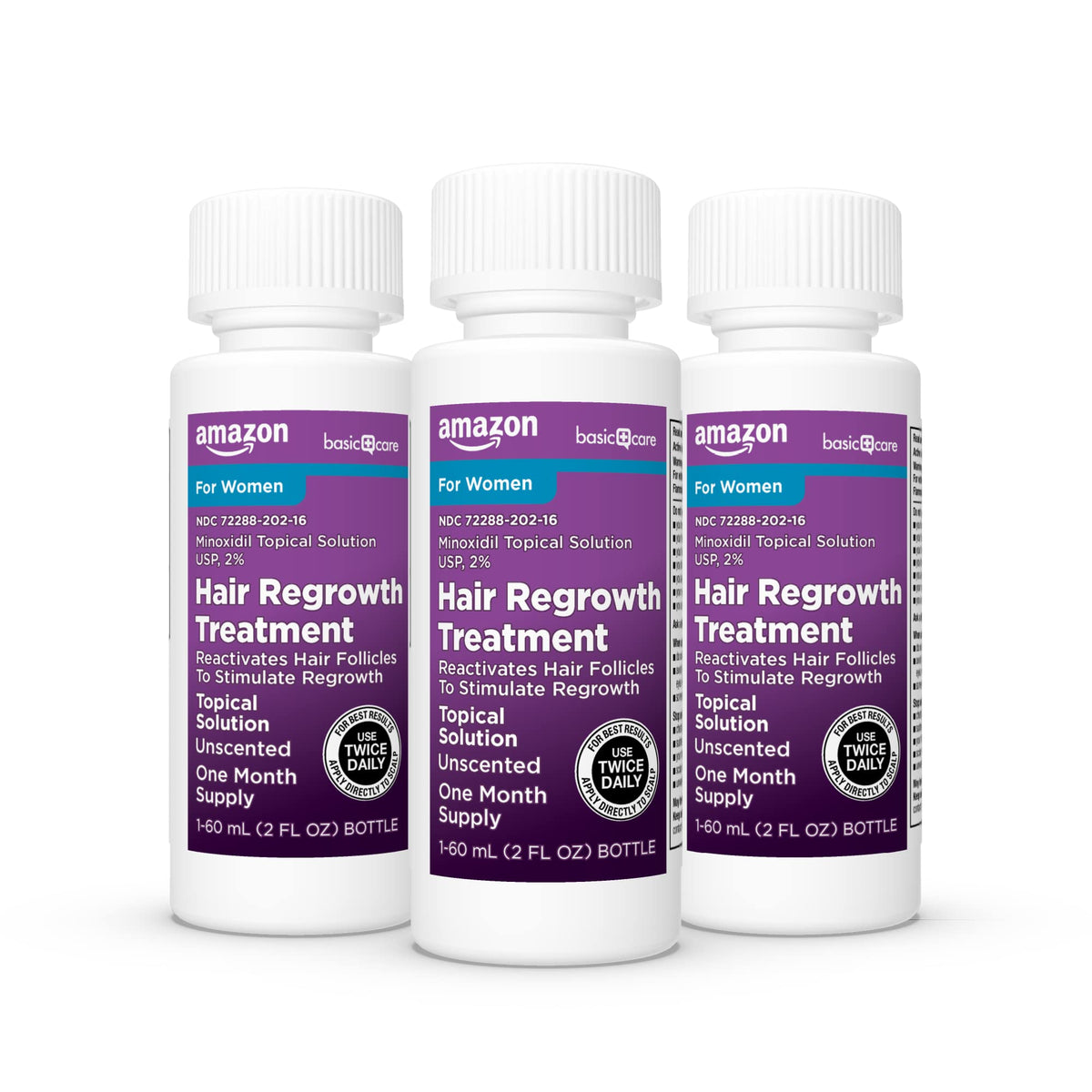 Amazon Basic Care six ounce size comparison next to common items showing the volume advantage