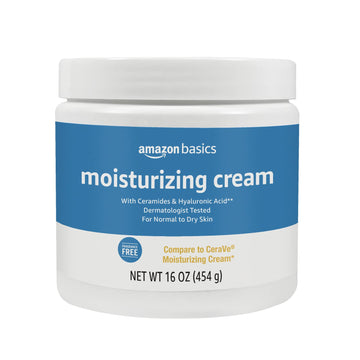 Amazon Basics jar front view showing product label and size, clear hydration benefit