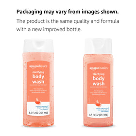 Amazon Basics ingredient label close-up showing 2% salicylic acid and grapefruit extract