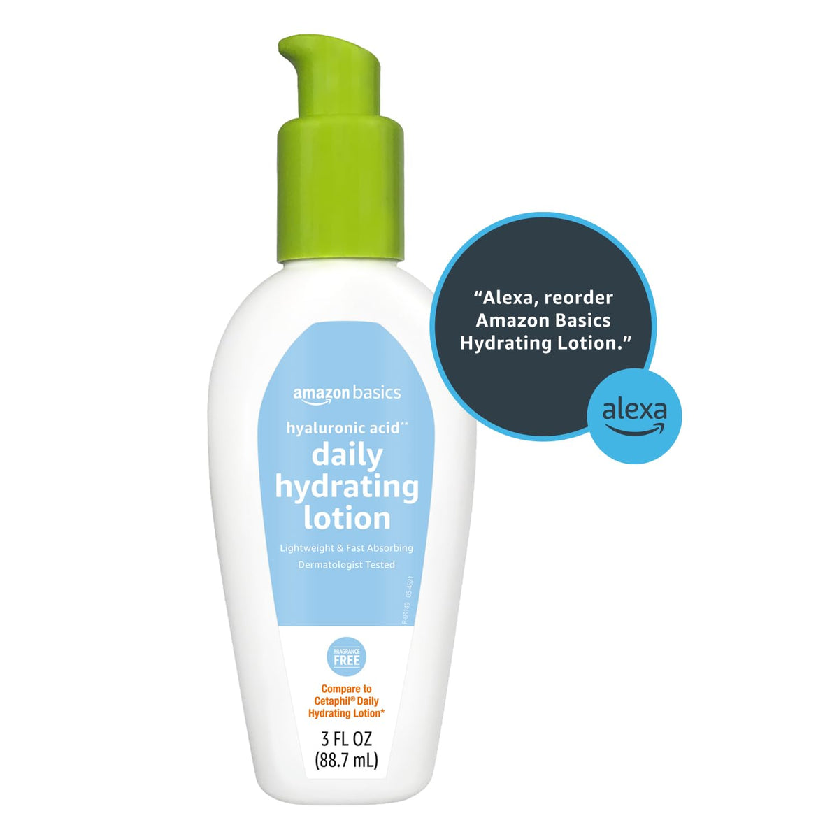 Amazon Basics bottle on bathroom shelf in lifestyle scene promoting daily use benefit