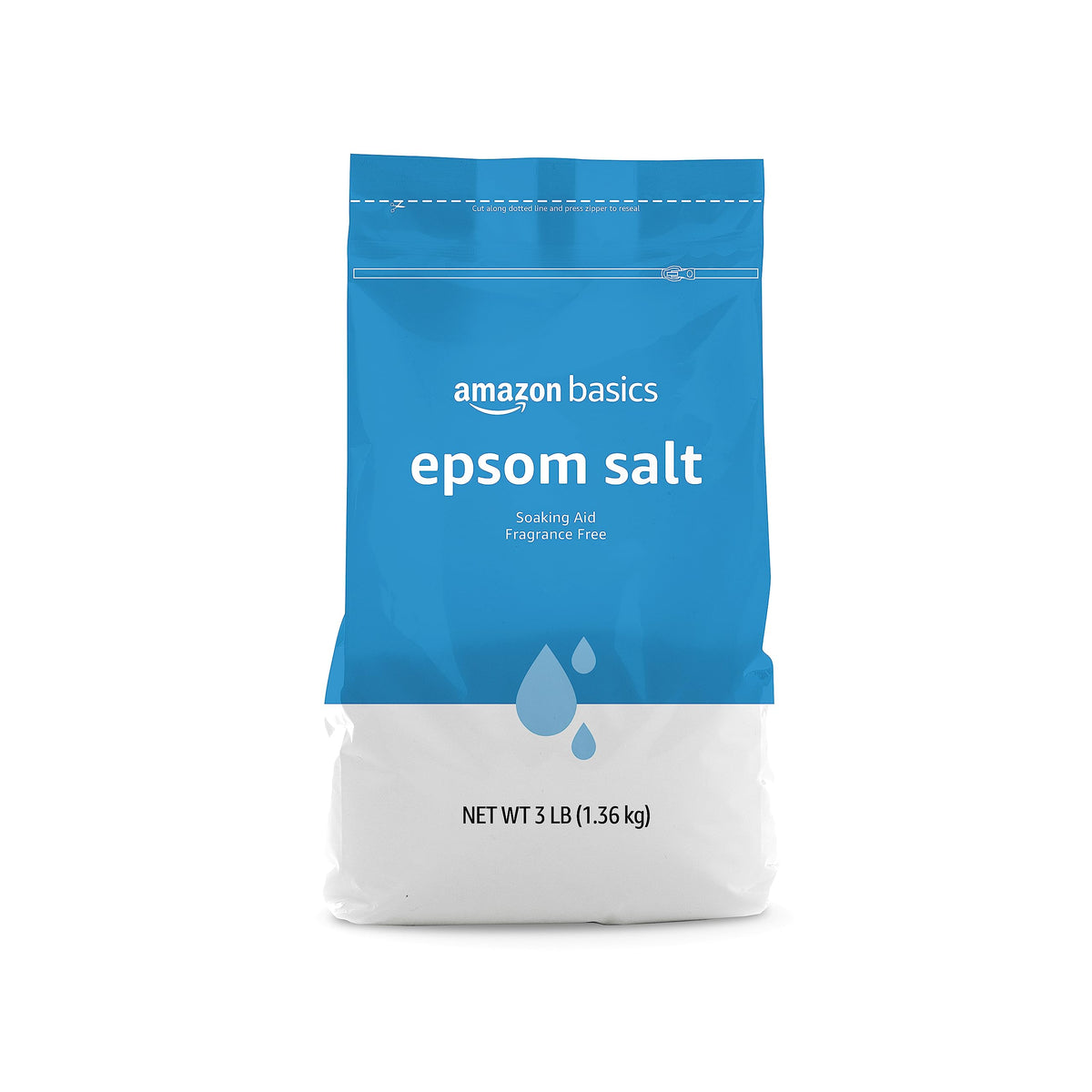 Amazon Basics close-up of coarse salt grains showing texture for faster dissolution